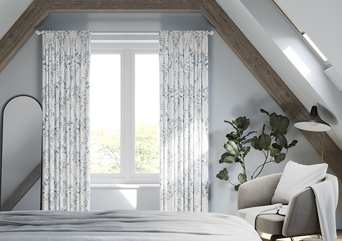Laura Ashley Parterre, Off White/Seaspray - Made to Measure Curtains - Image 3